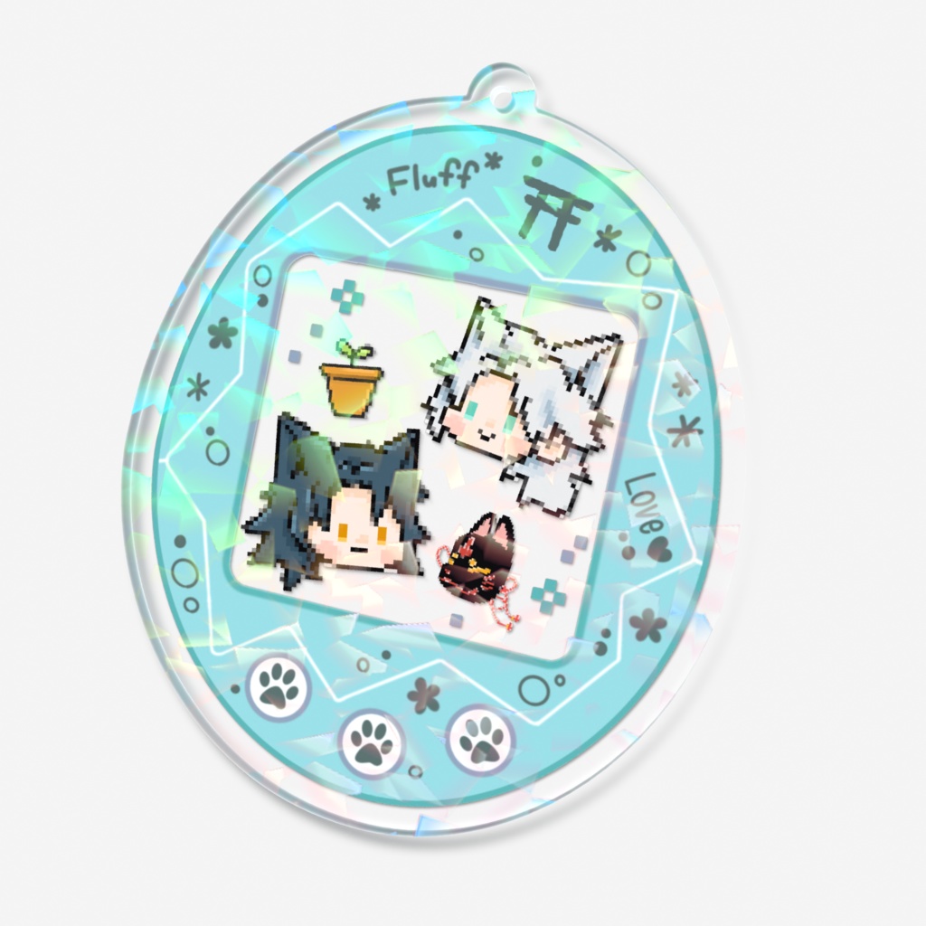 狐っこアクキー(ホロ入り)