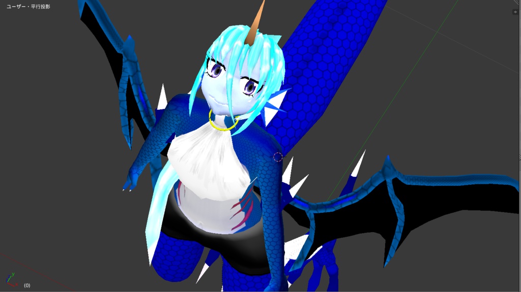 【オリジナル3Dモデル】 ミドラ族の少女