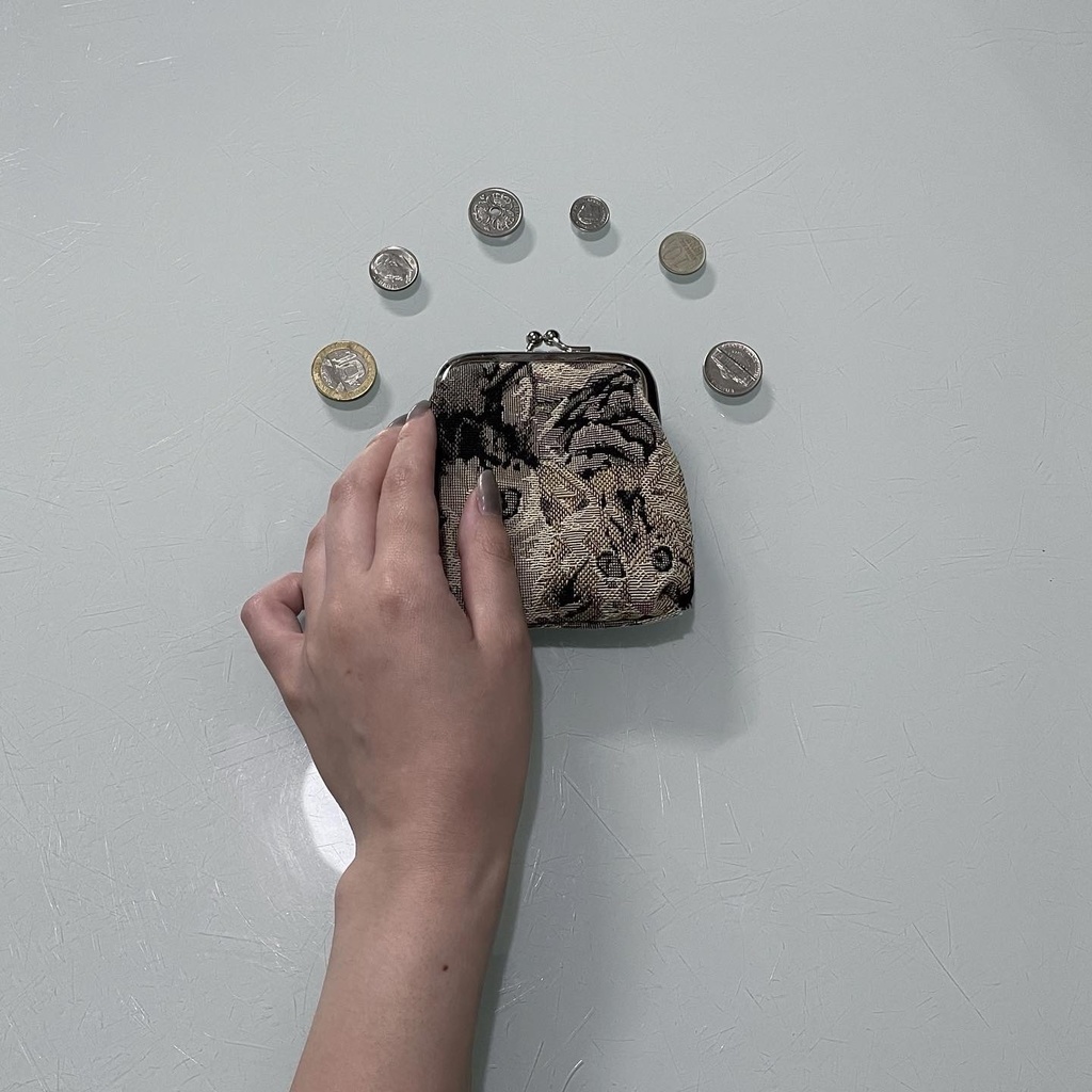 ゴブラン がま口ポーチ 猫柄(小)