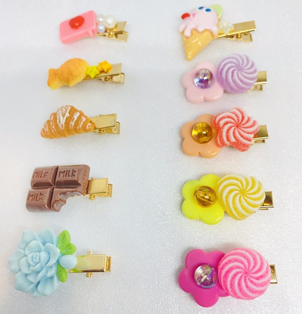 ぬい用ヘアピン10種類