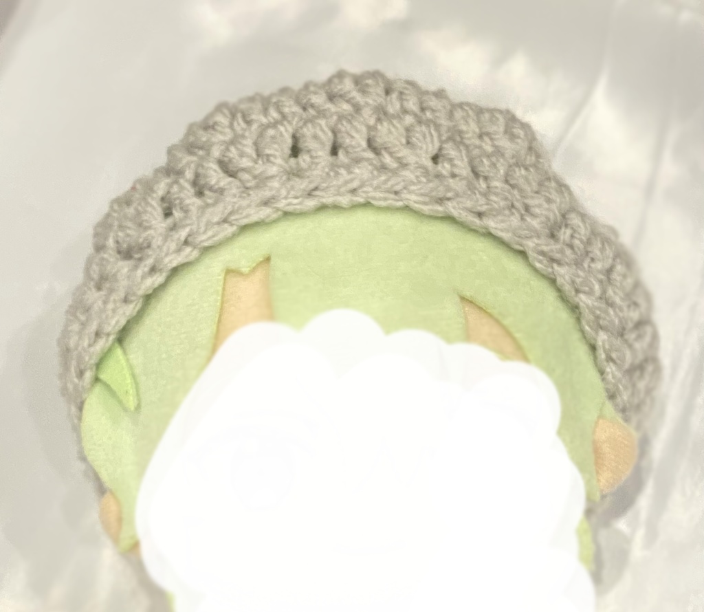 シンプルベレー帽(グレー) 16cmぬい用