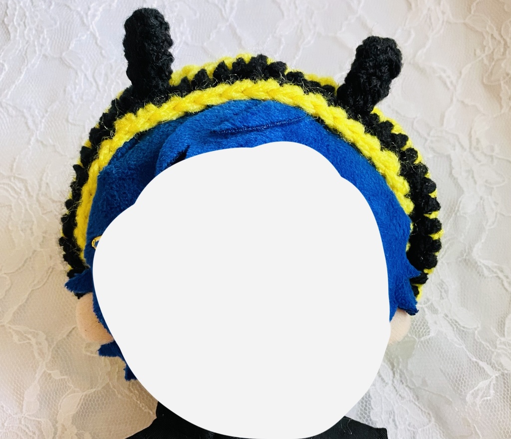 16cmぬい ハチ🐝ベレー帽 蜂 黒×黄色