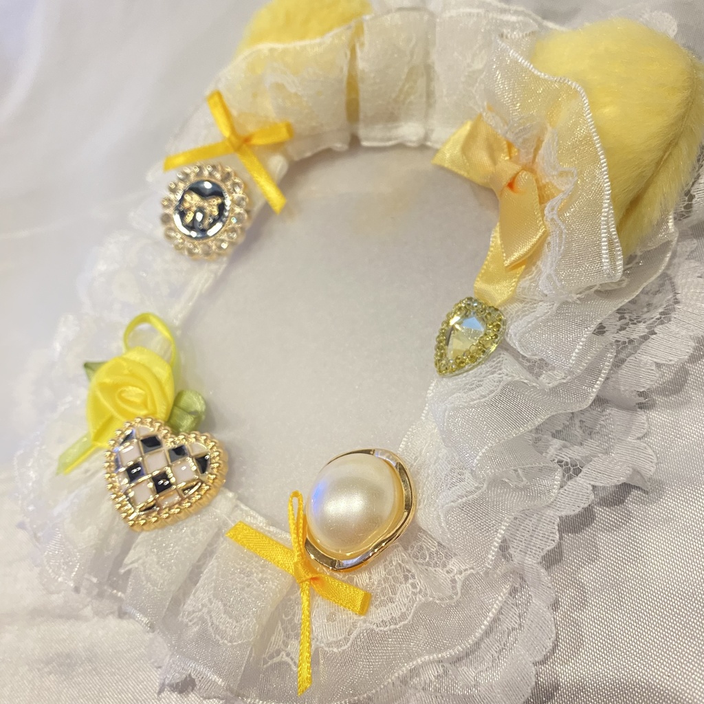 硬質カードケース デコケース 白×黄