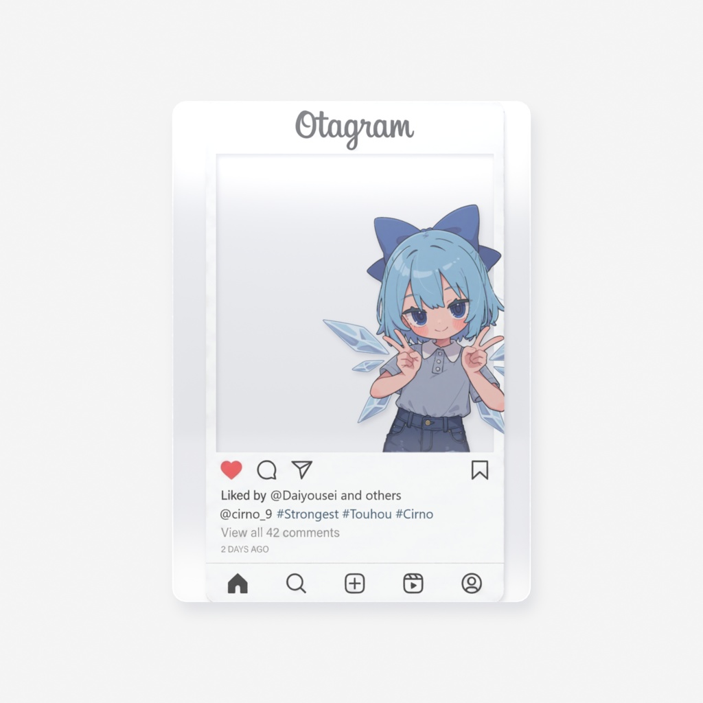 SNS風おでかけチルノクリアカード