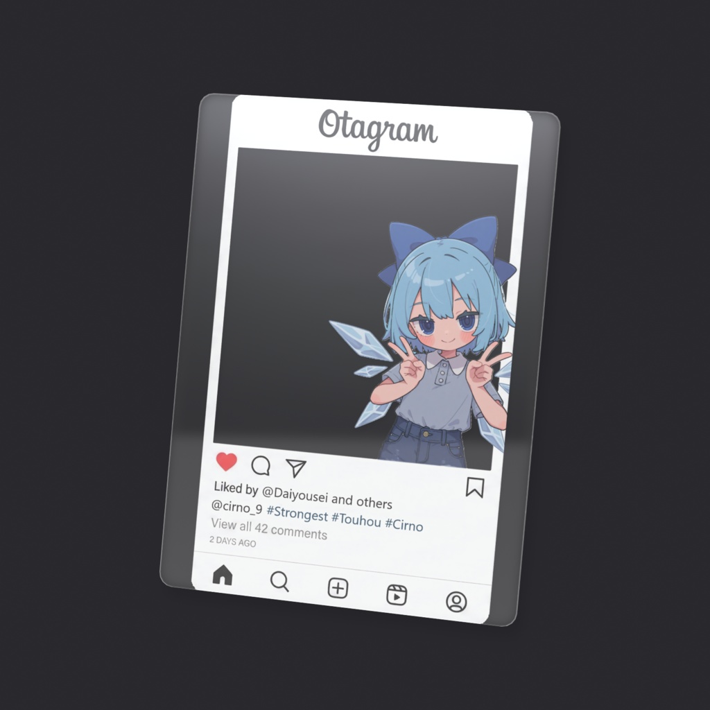 SNS風おでかけチルノクリアカード