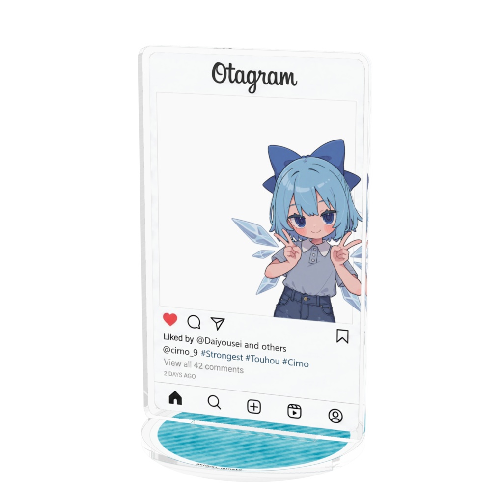 SNS風おでかけチルノアクリルフィギュア