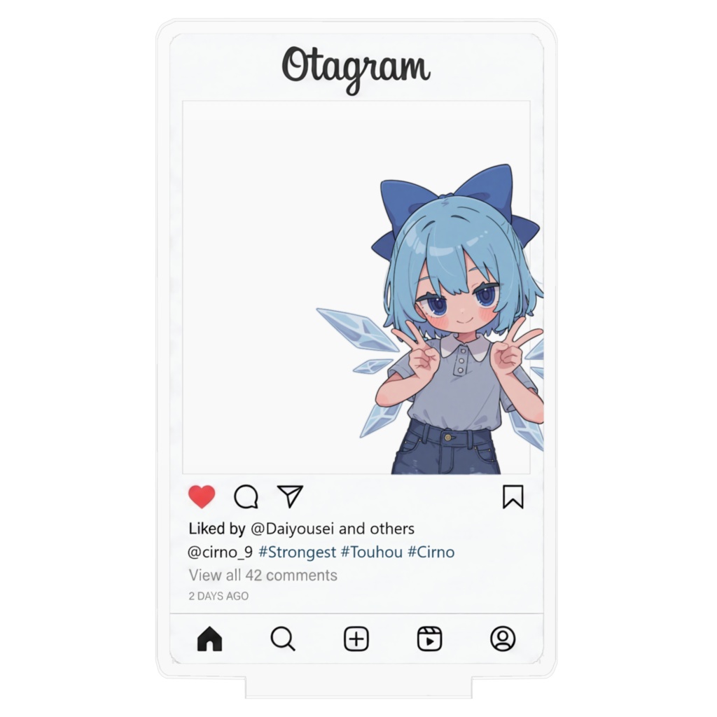 SNS風おでかけチルノアクリルフィギュア