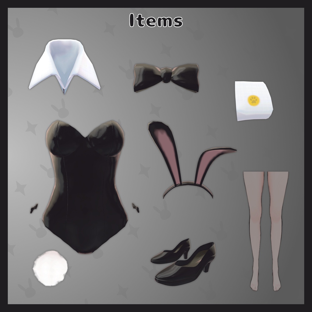 【無料 Free】アミのシンプルバニースーツ -Simple Bunny Suit for Ami-