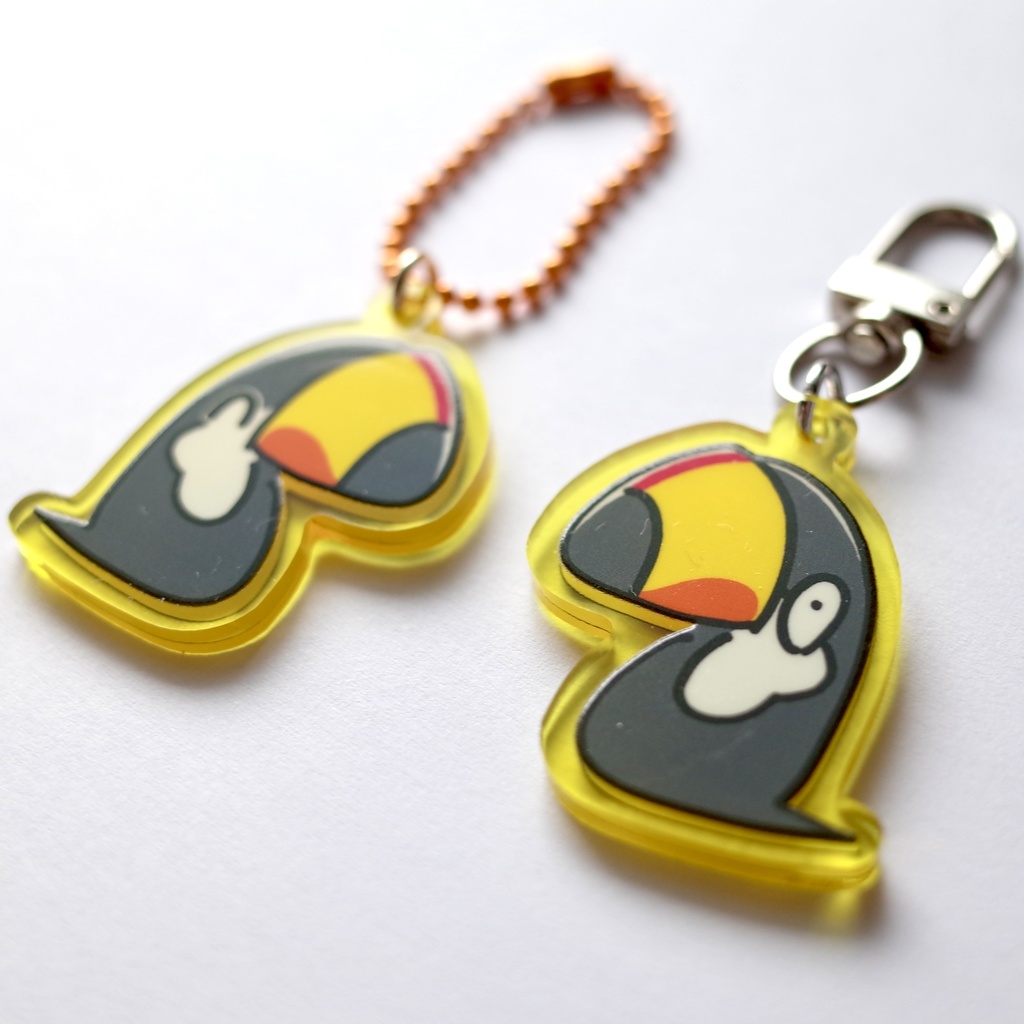 ゆるオオハシ 両面アクリルキーホルダー