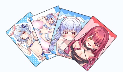 【C104】ポストカード　全身アクスタぺこちゃん絵柄　単品/ 兎田ぺこら 【非公式】