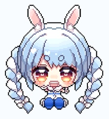 【C104】ステッカー ドット絵おすわりぺこちゃん /  兎田ぺこら 【非公式】