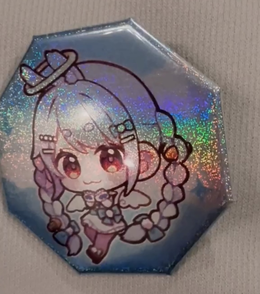 【ホロクル8th】キラッキラぺこちゃんは天使缶バッジ/兎田ぺこら【非公式】
