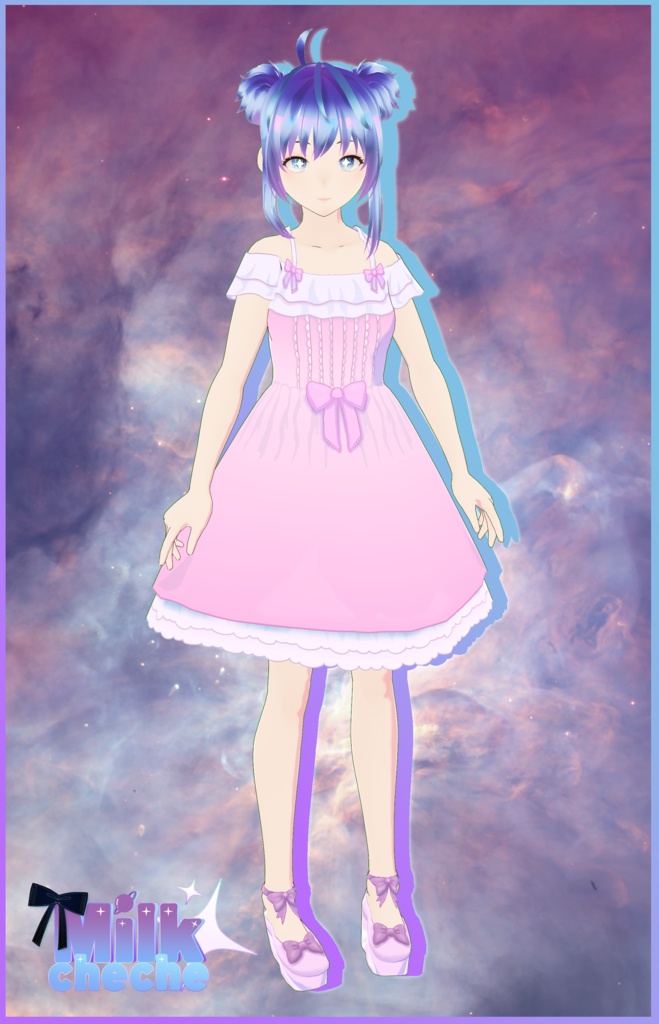 Vroid - Simple Off-the-Shoulder Lolita Dress