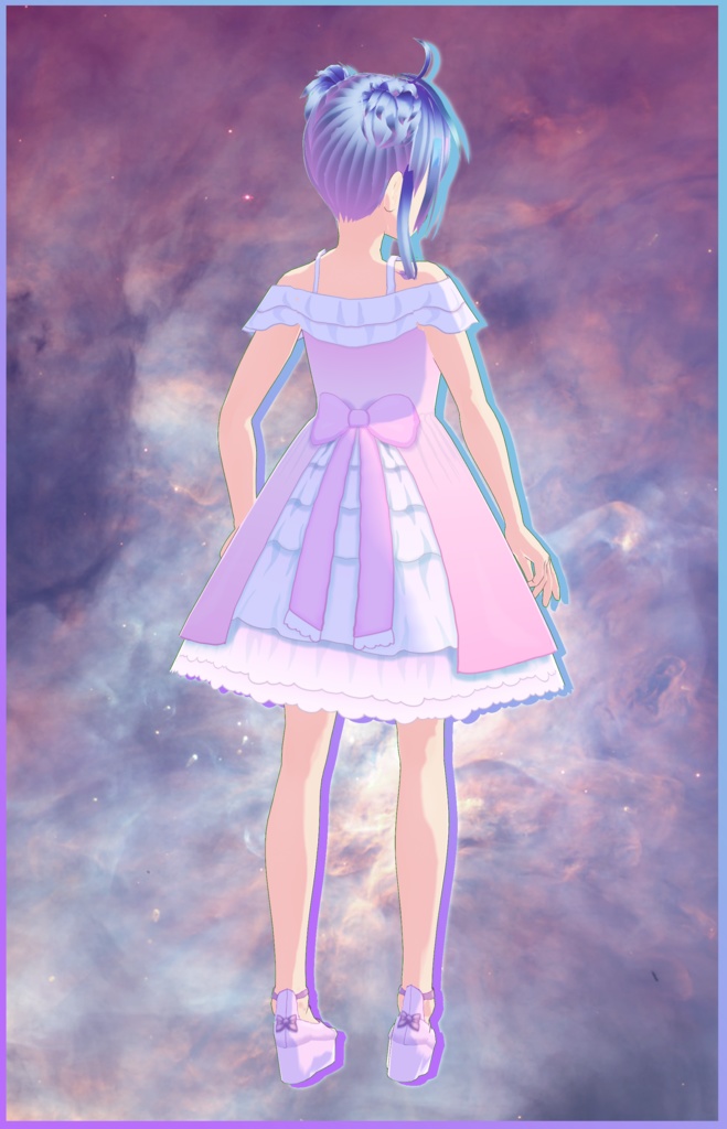 Vroid - Simple Off-the-Shoulder Lolita Dress