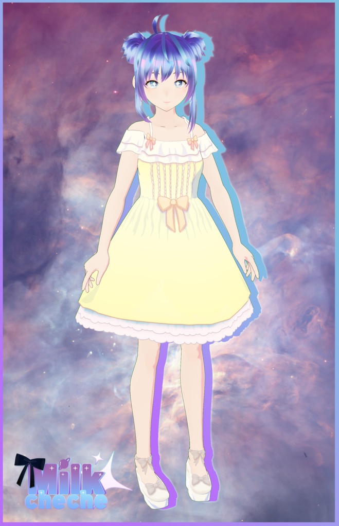 Vroid - Simple Off-the-Shoulder Lolita Dress