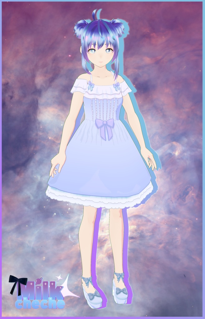 Vroid - Simple Off-the-Shoulder Lolita Dress