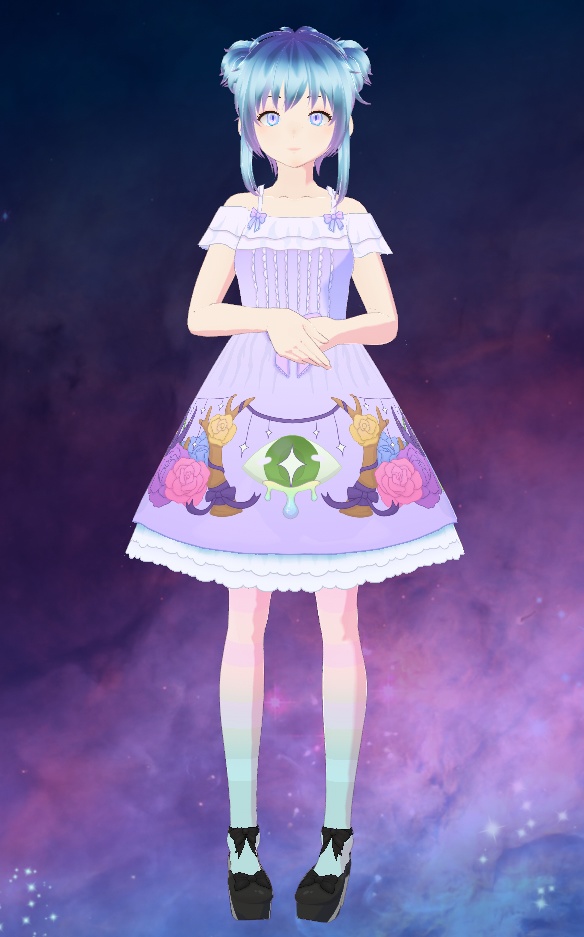Vroid - Crying Eye - Overlay for Lolita Dress