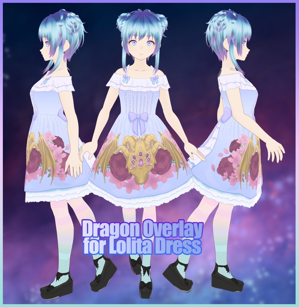 Vroid - Dragon - Overlay for Lolita Dress