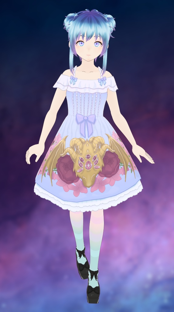 Vroid - Dragon - Overlay for Lolita Dress