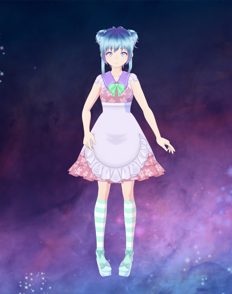 Vroid - Sleeveless Lolita Maid Dress