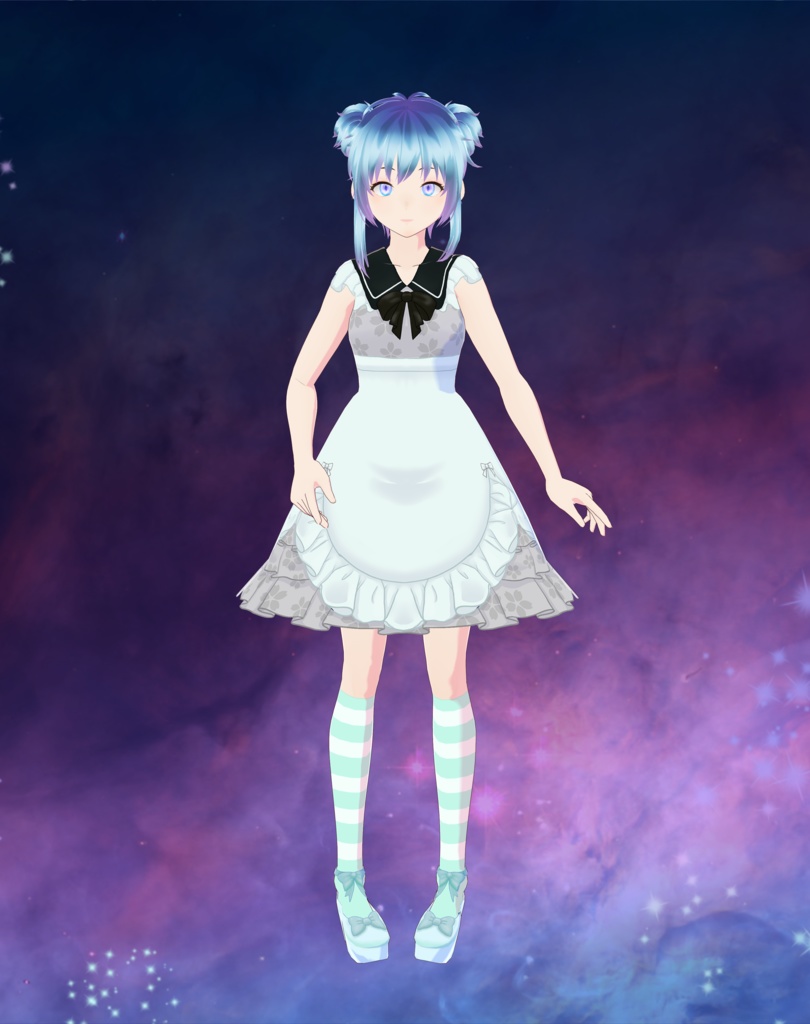 Vroid - Sleeveless Lolita Maid Dress