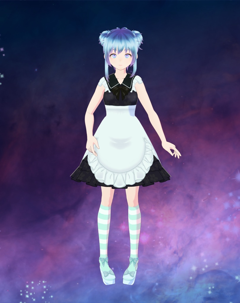 Vroid - Sleeveless Lolita Maid Dress