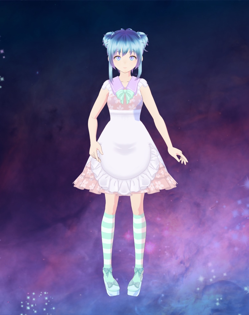 Vroid - Sleeveless Lolita Maid Dress