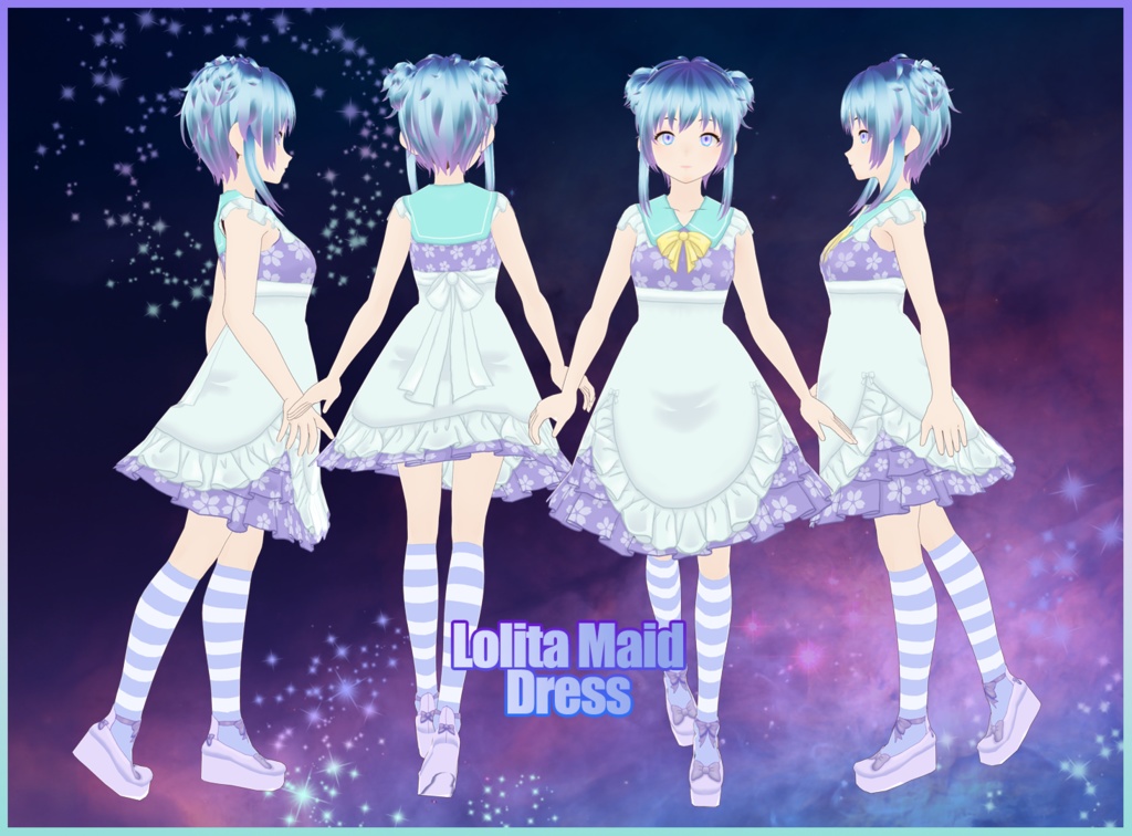 Vroid - Sleeveless Lolita Maid Dress