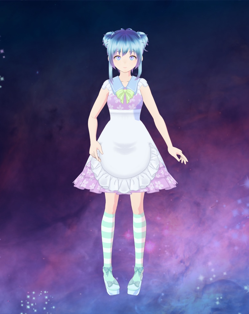 Vroid - Sleeveless Lolita Maid Dress
