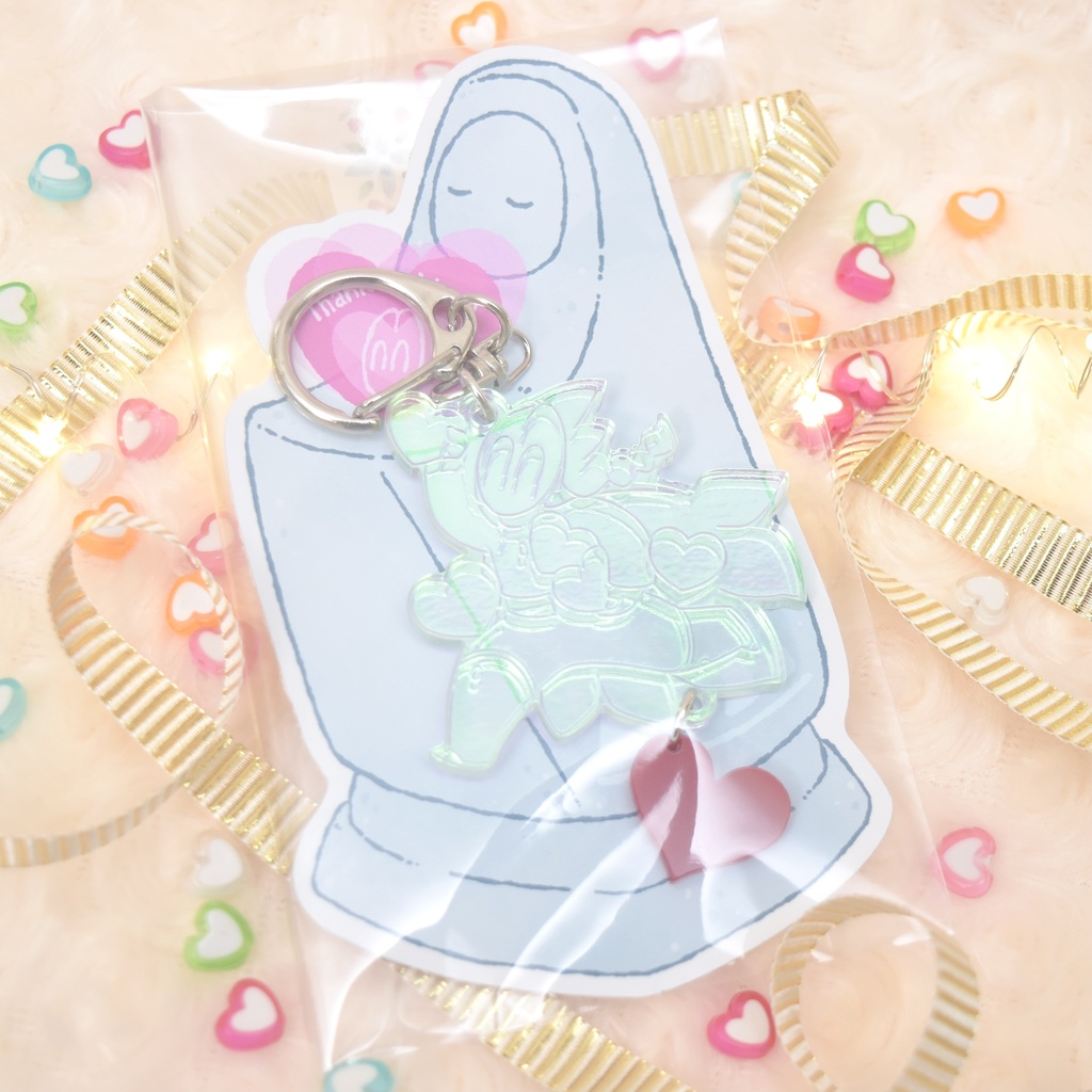 感謝でいっぱい♡七色の変な狐面アクキー 【プロトタイプ】