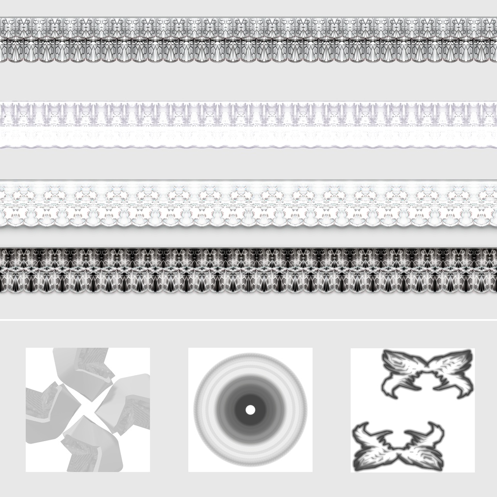 MBフリルテクスチャ #1(VRoid Studio向けテクスチャ作成支援ツール まじかる☆てくすちゃー用)