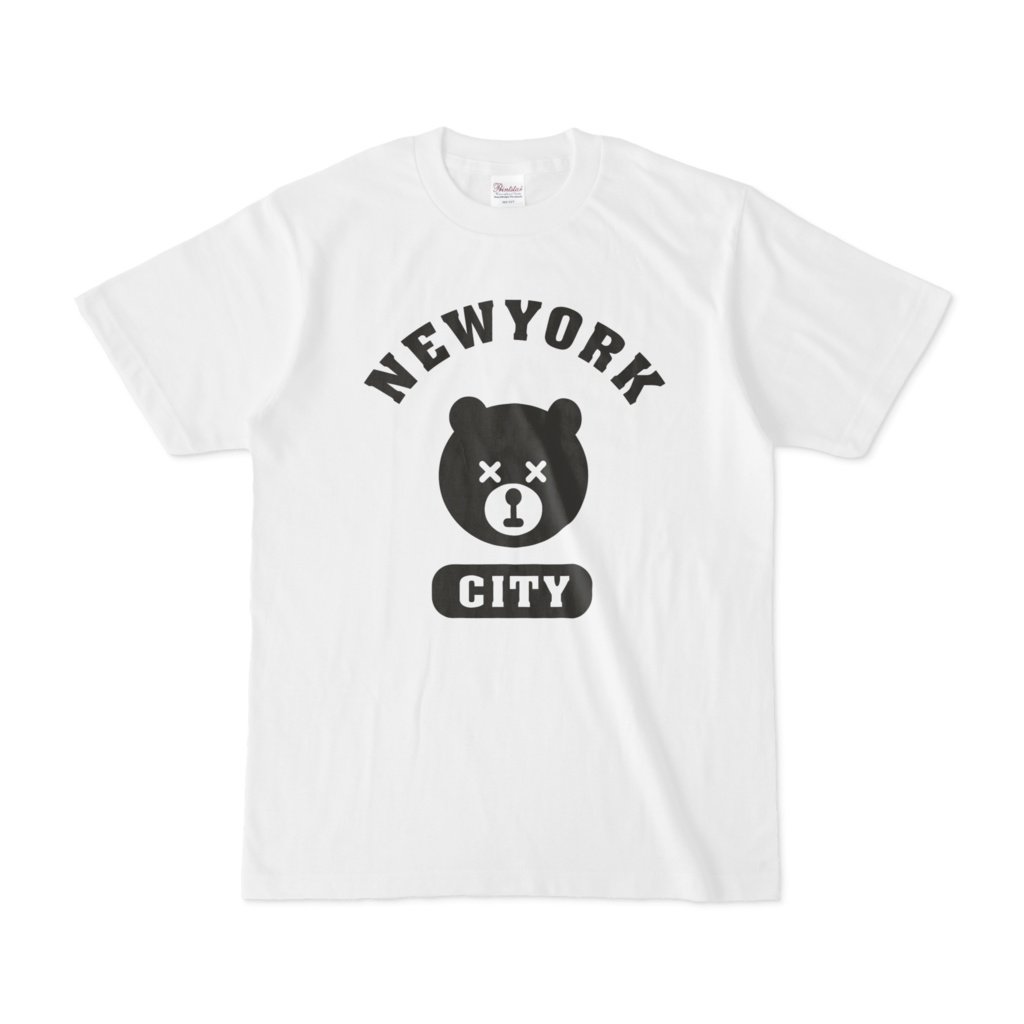 Nycベアー ニューヨークシティ 熊 動物イラストカレッジロゴtシャツ Aliviosta Booth