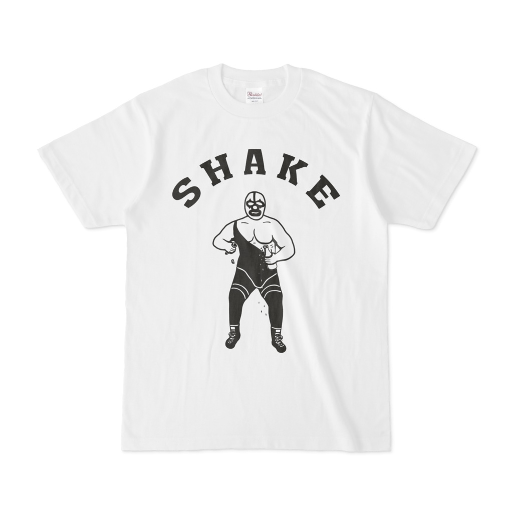 Shake プロレスラーマスクマン イラストアーチロゴtシャツ Aliviosta Booth