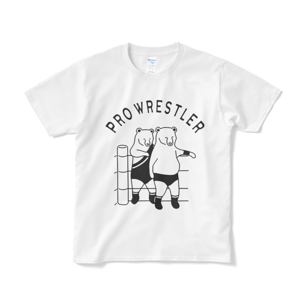 クマ プロレスラー タッグチーム イラストtシャツ Aliviosta Booth