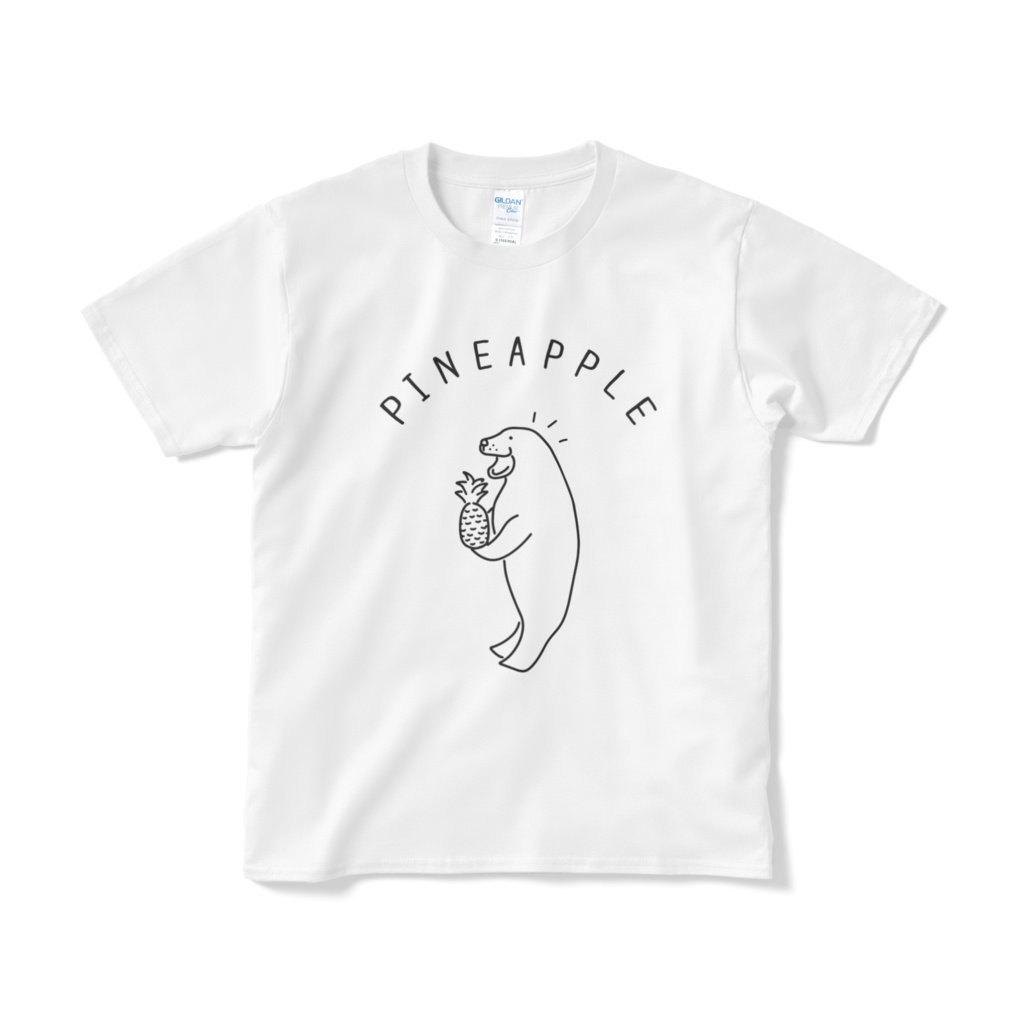 アザラシ パイナップル イラストTシャツ