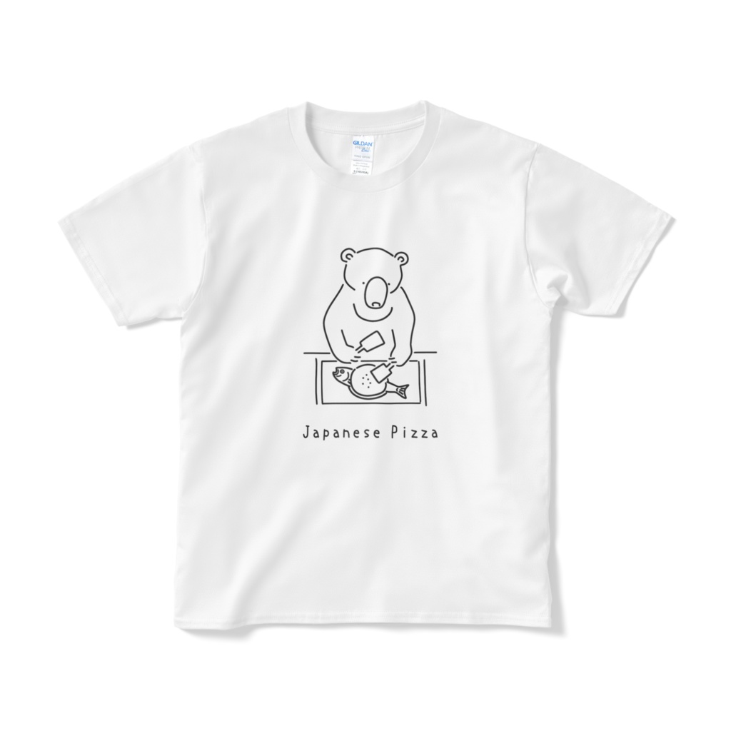 クマ お好み焼き イラストTシャツ