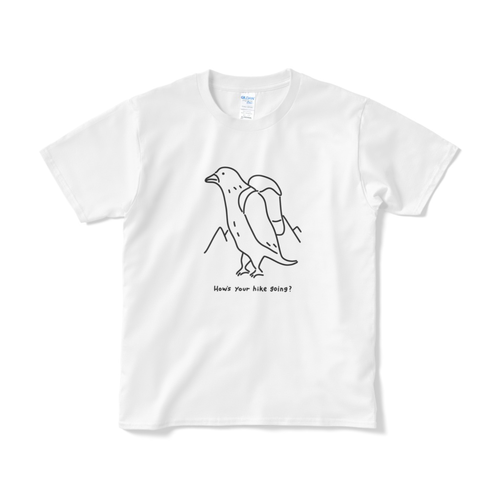 鳥 ハイキング イラストTシャツ