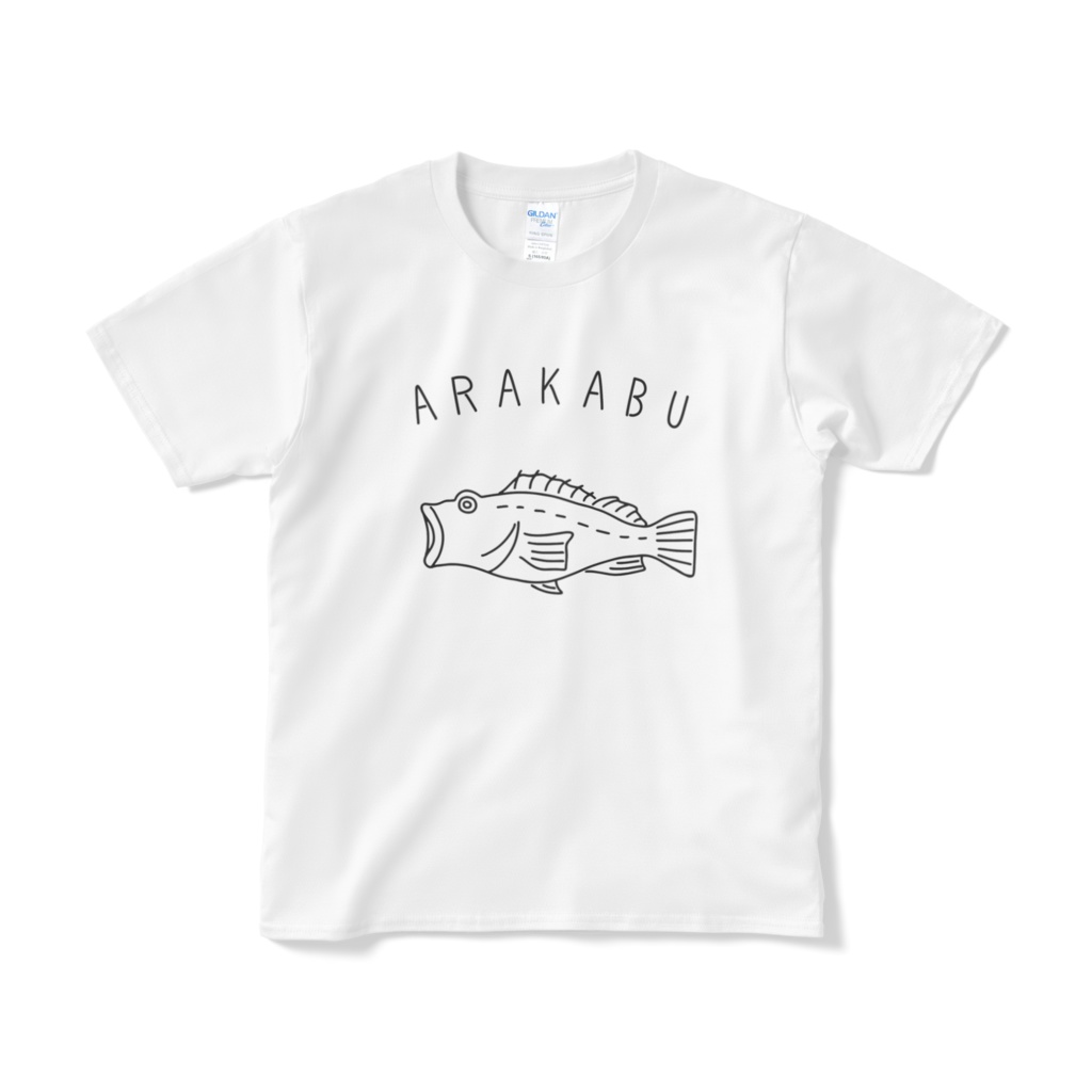 アラカブ カサゴ ゆるい魚イラストTシャツ