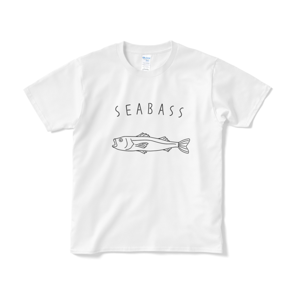 シーバス スズキ ゆるい魚イラストTシャツ