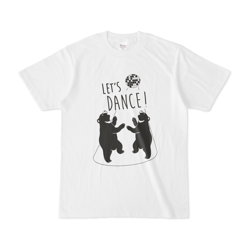 クマ  レッツダンス 熊 動物イラストTシャツ