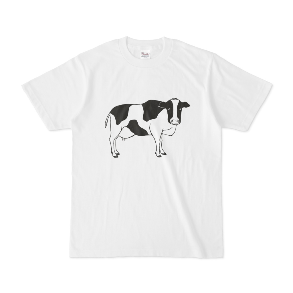 ウシが見てる 動物イラストTシャツ