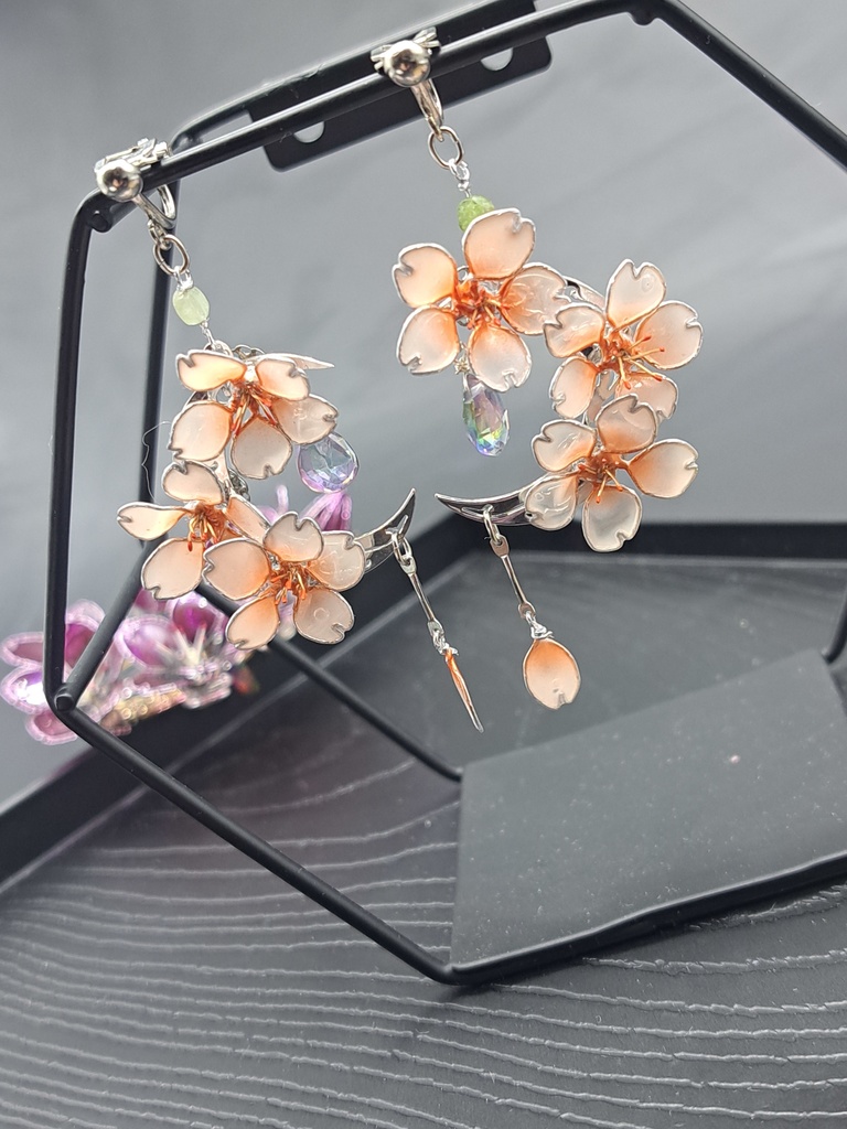 陽炎の桜　耳飾り