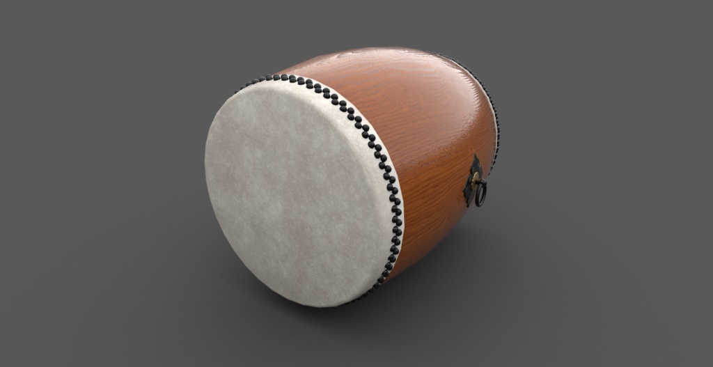 3Dモデル 和太鼓