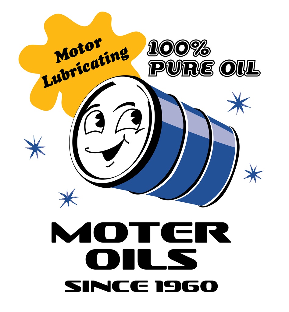 キッズTシャツ モーターオイルマン ブルー