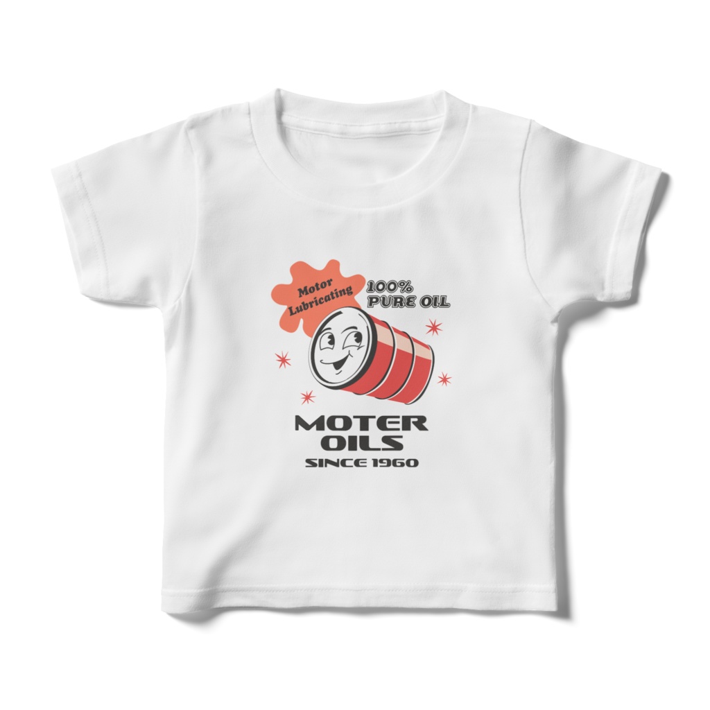 キッズTシャツ モーターオイルマン レッド