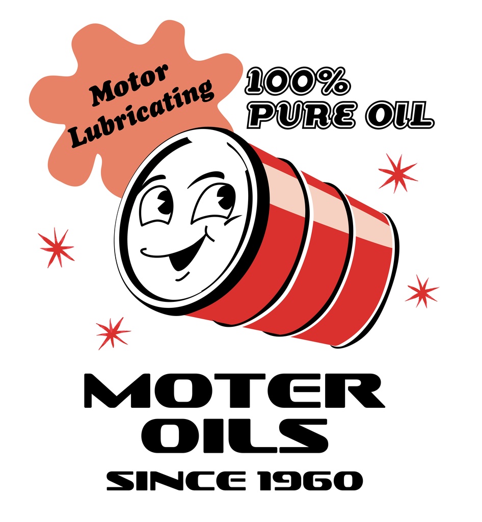 キッズTシャツ モーターオイルマン レッド