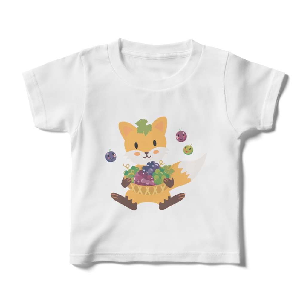 キツネとブドウのキッズTシャツ