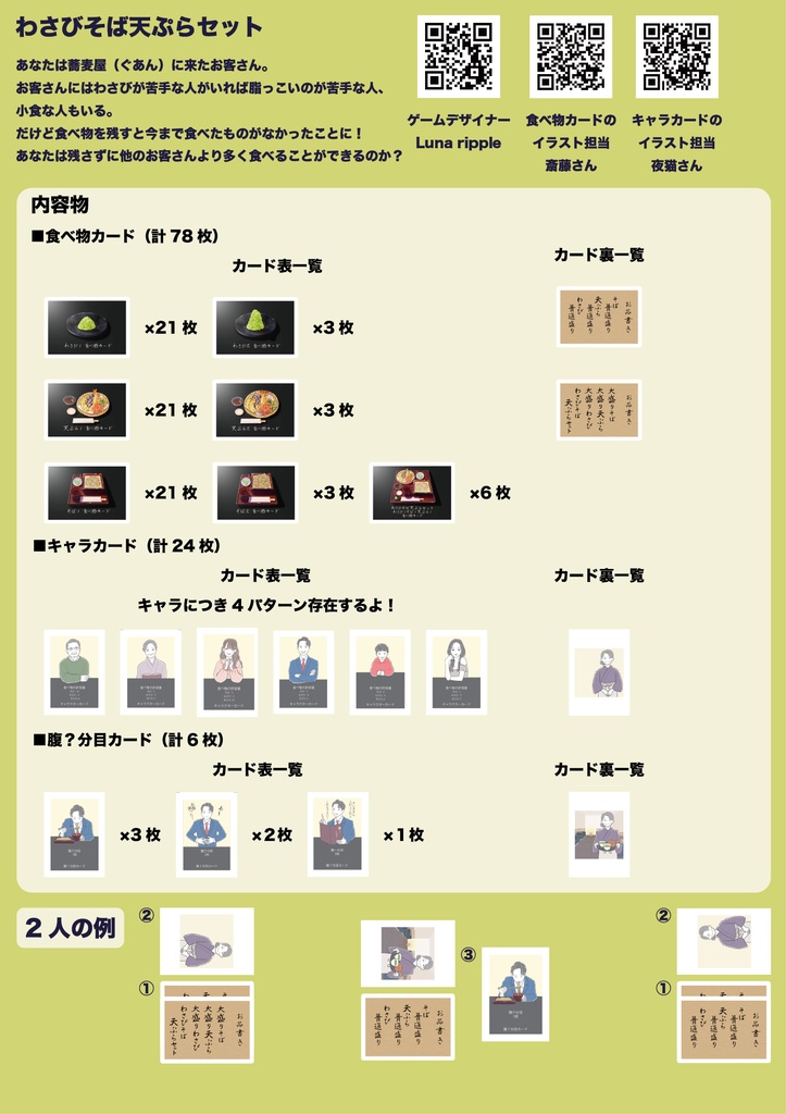 苦手な食べ物は押し付けろ『わさびそば天ぷらセット』