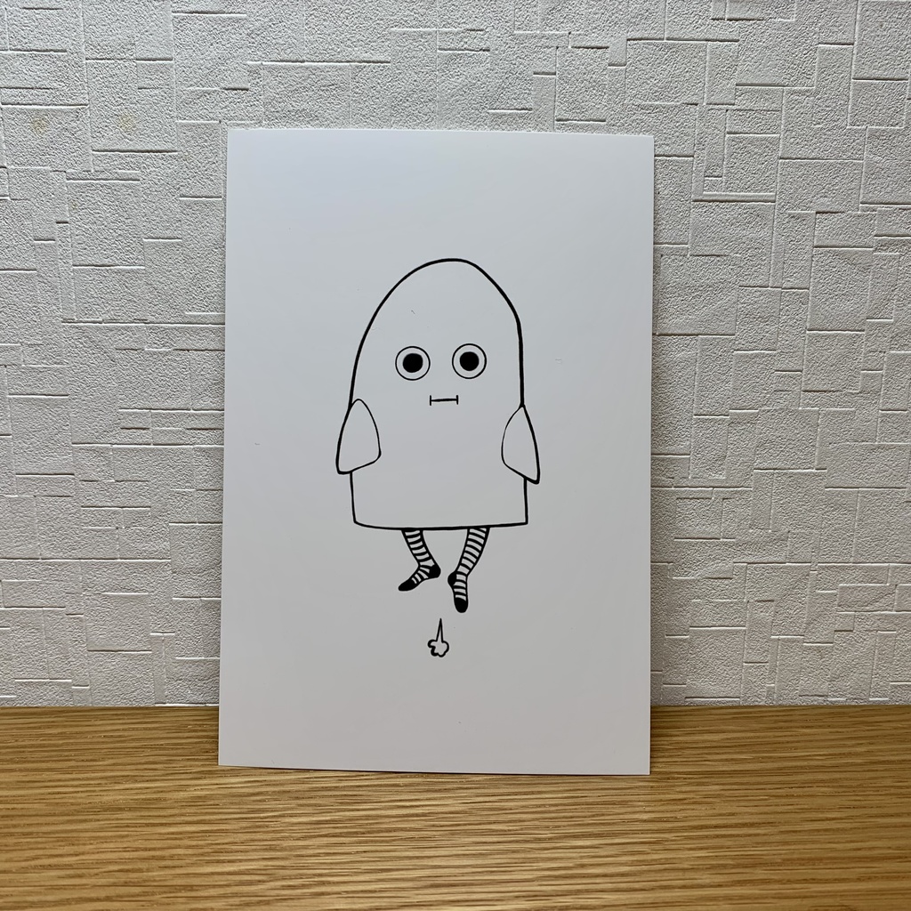 飛び出たオバケのポストカード