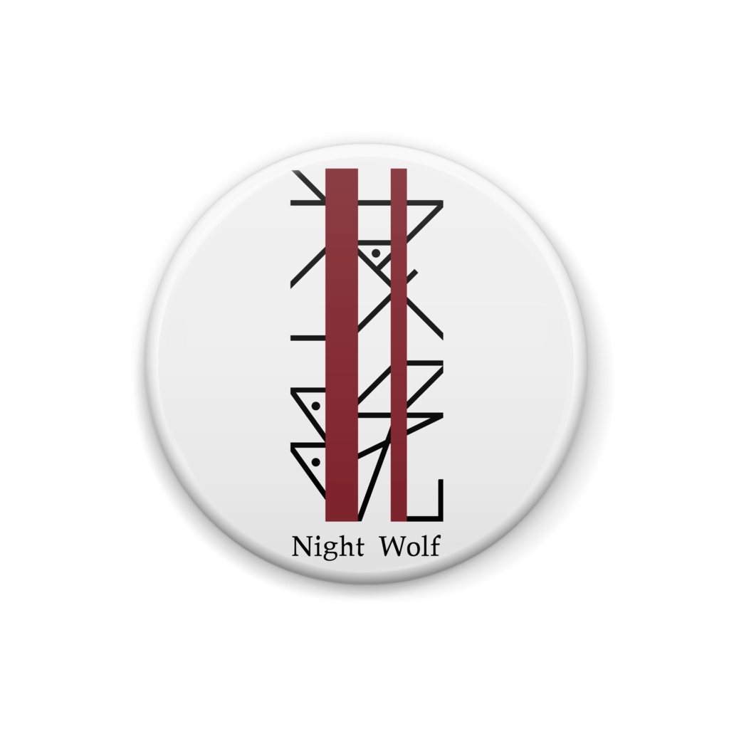 狼晩講 ロゴ缶バッジ